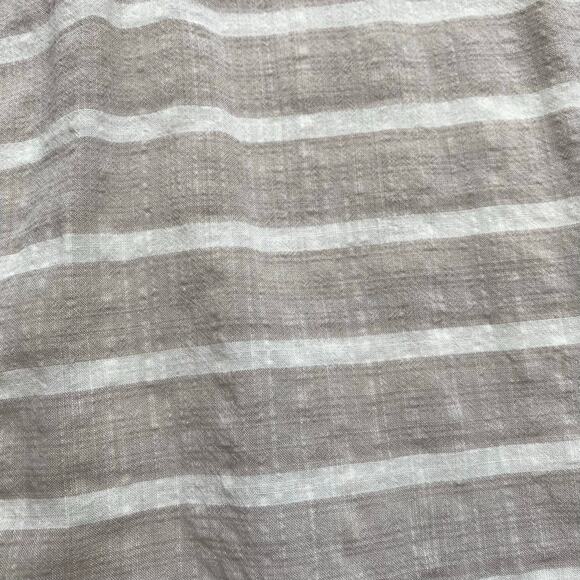 Torrid Women's Tan & White Striped Button Front Gauze Blouse Plus Size 3X - Picture 7 of 9